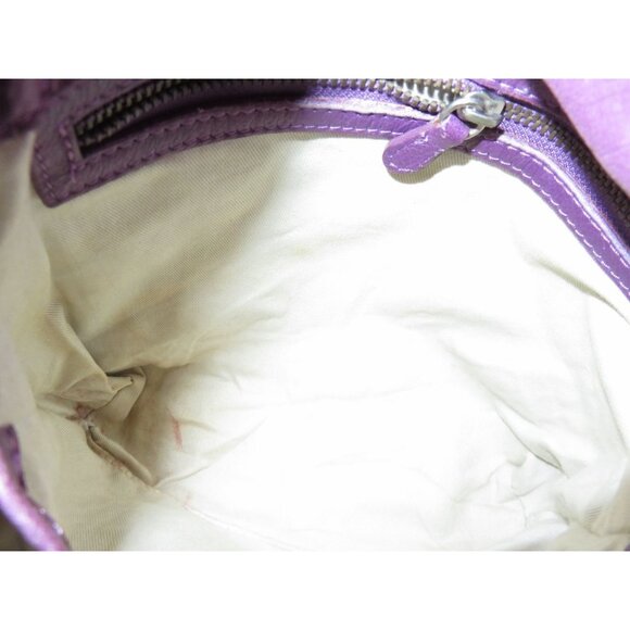 See By Chloe Purple & Silver Italian Leather Crossbody Handbag concealed pocket - Picture 10 of 14